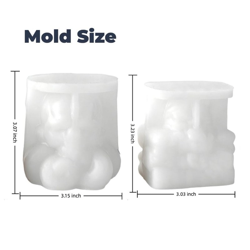 2Pcs Octopus Skull Candle Mold, Halloween Tentacle Silicone Molds for