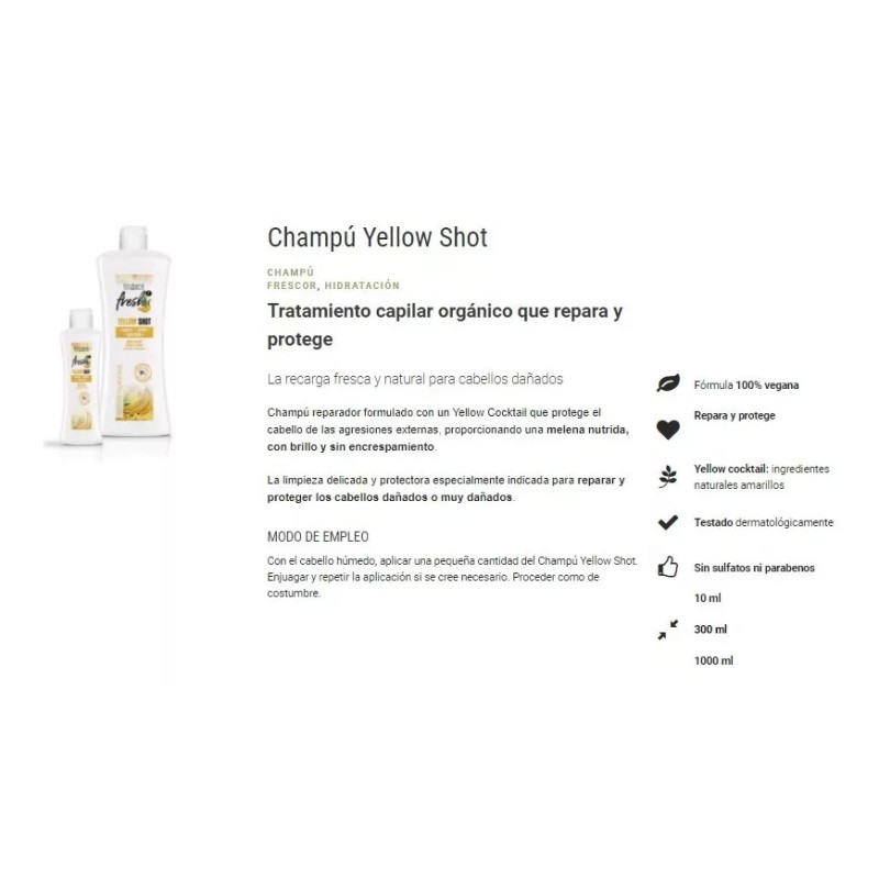 Salerm Biokera Yellow Shot Shampoo 1lt + Mascarilla 250ml