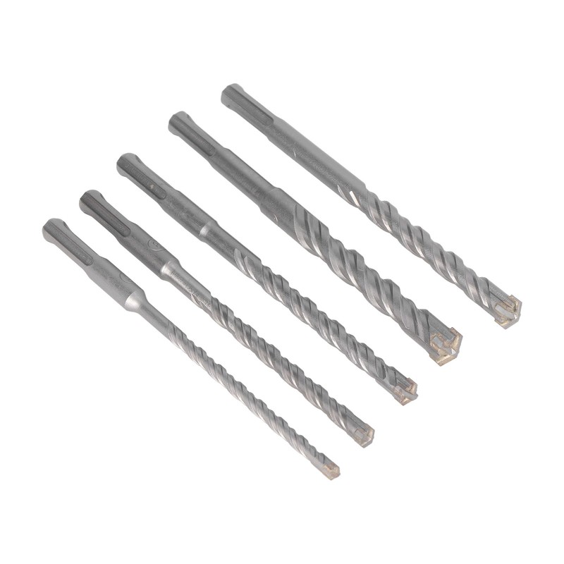 5PCS Masonry Drill Bit Set 40cr Cemented Carbide 160mm Drill