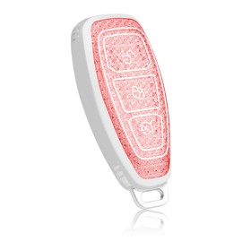 OFF WE GO Autoschlüssel Hülle Schlüsselhülle Cover für Ford Fiesta IV Focus III Kuga Galaxy Fusion Mondeo B-Max Grand C-Max S-Max Mk2 Mk3 Mk4 MK5 MK8 Schlüsselbox Schlüsselcover Schutz Gehäuse, Rosa