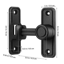 Hemobllo Barn Door Lock Latch - 90/180 Degree Barn Door Latch Security Door Lock Latch Sliding Door Lock Hardware for Bathroom, Bedroom, Garage, Garden, Barn Door