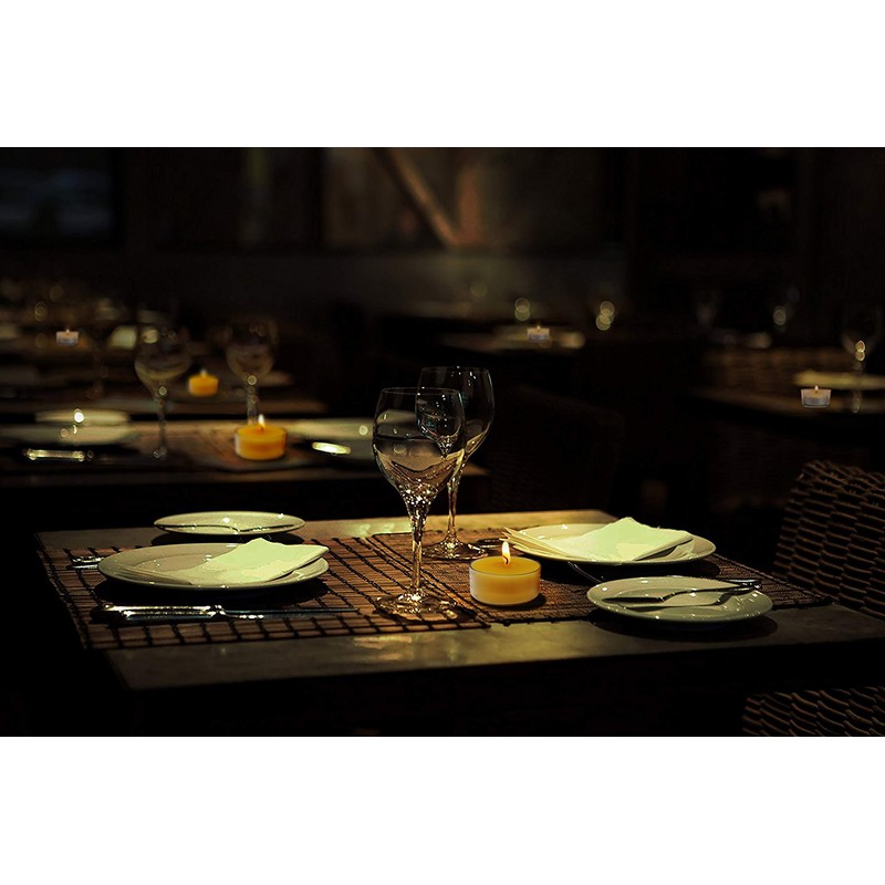 Pure Beeswax Tea Lights - 24 Pack - Handmade Decorative