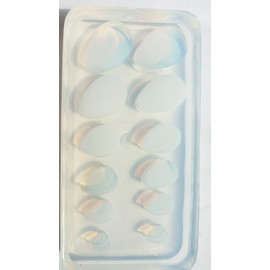 AlenkaD. Resin Mold for Ear Gauge Stretching, 6mm to 16mm, Teardrop Shape, Clear and Handmade