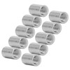 10Pcs Coupling Nut Round Rod Connector Female Thread 304 Stainless