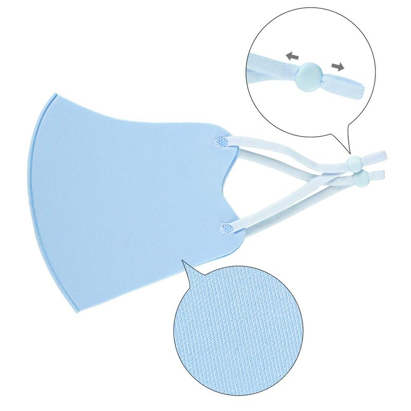 3 Pack Unisex Fabric Reusable Face Mask, with Ear Loops,