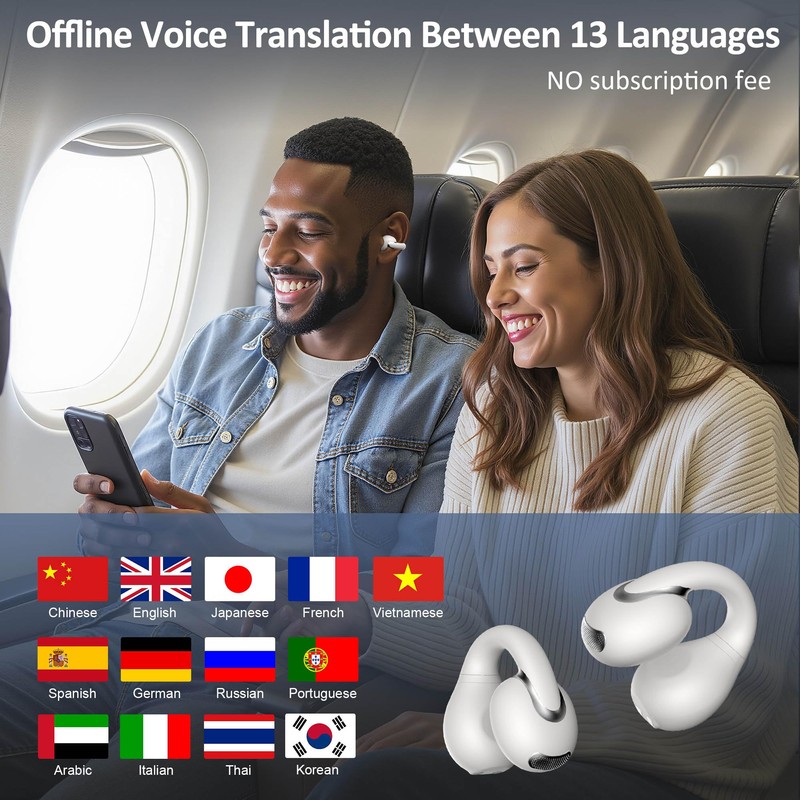 Language Translation Earbuds Real Time, IAMJOY Language Translator Earbuds Open