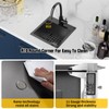 Small Black Kitchen Sink,15x15 Inch Stainless Steel Drop In Topmount