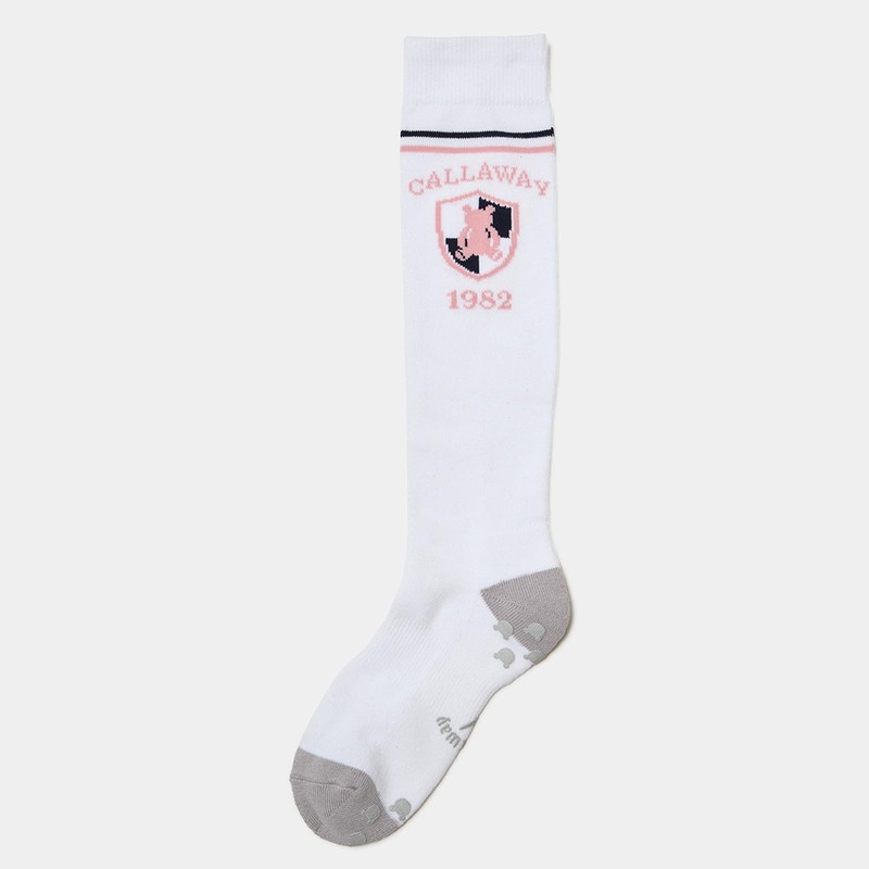 Callaway C23293208 Women's High Socks, Antibacterial, Deodorizing, (Emblem Pattern, Functional
