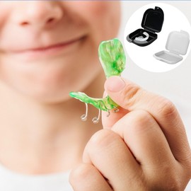 QHFlashbuy Zahnspangenbox,2 Stück Zahnspangendose Zahnprothesen Box mit Atmungsaktiven Löchern Prothesendose Gebissdose für die Aufbewahrung von Retainern,Mundschutz,Zahnersatz,Zahnspangen