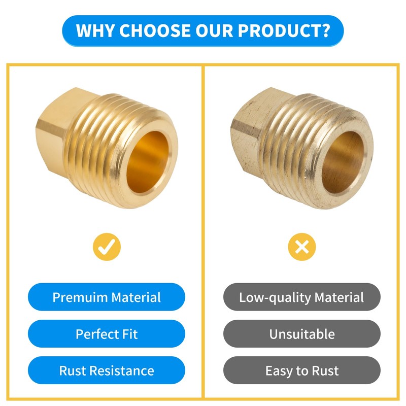 luxlead Brass Boat Drain Plug Kit, 1/2 Inch NPT Marine