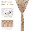BECHAEO Macrame Beaded Curtain Boho Handmade Cotton Door String Curtain