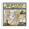 Newport, Rhode Island, Nautical Chart (Absorbent Ceramic Coaster, Single, Cork