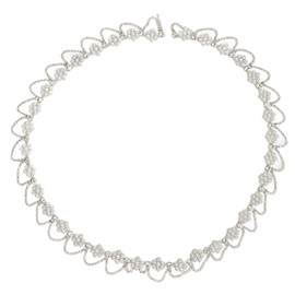 1 Yard Pearl Flower Rhinestone Chain Pearl Rhinestone Applique Embellishment for Belt Bags Shoes