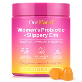 XAYGHE Feminine Probiotics Gummies for Women - Women's Bio Balance Gummy | Pineapple Flavor | Feminine PH Balance Gummies with Slippery Elm for Immune Support & Vaginal Health, 60 Count