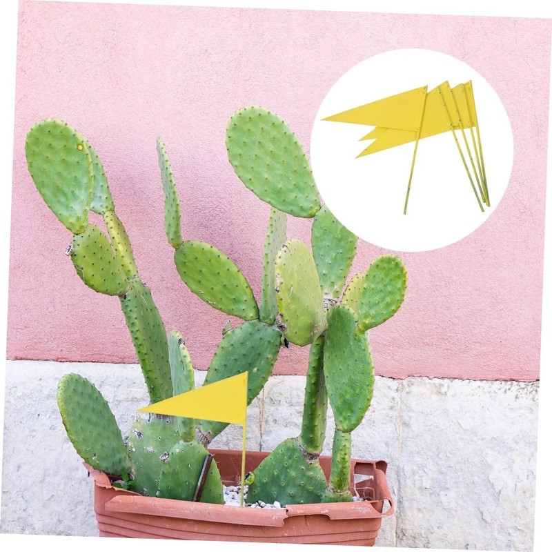 CORHAD 5 Pack Lawn Sprinkler Flags Iron Yard Markers Garden