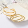 XIJIN 4Pcs Gold Beaded Bracelets Set 18K Gold Plated Stainless