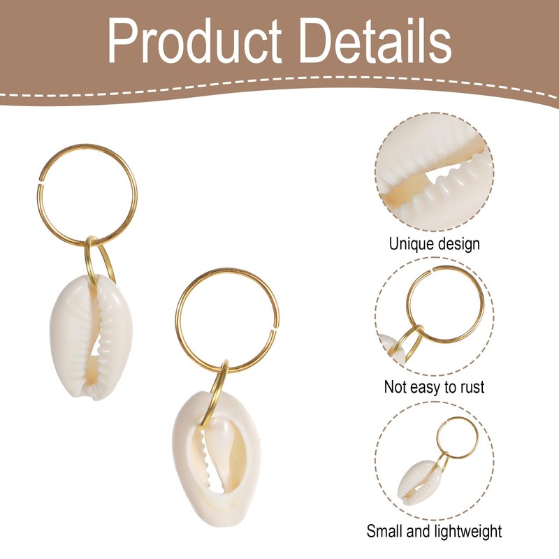 HJZHII 20PCS Shell Hair Clips, Seashell Hair Accessories Seashell for
