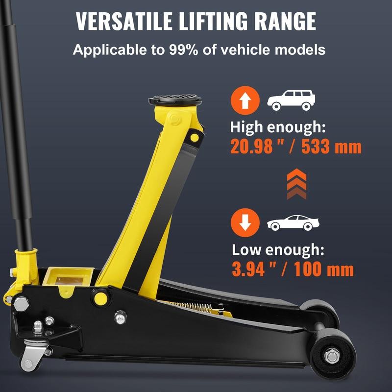 VEVOR Low Profile Floor Jack 4 Ton Heavy Duty Steel