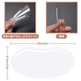 Zikanga Bangs Cut Guard, Face Guard, Set of 100, Cut Bangs, Face Protection, Shaving, Mask, Splash Prevention, Hair Cut, Face Guard, Ultra Lightweight, Disposable, Large Capacity, Barber Tool, Barber Room, Barber Supplies, Barber Shop, Unisex, Transparent
