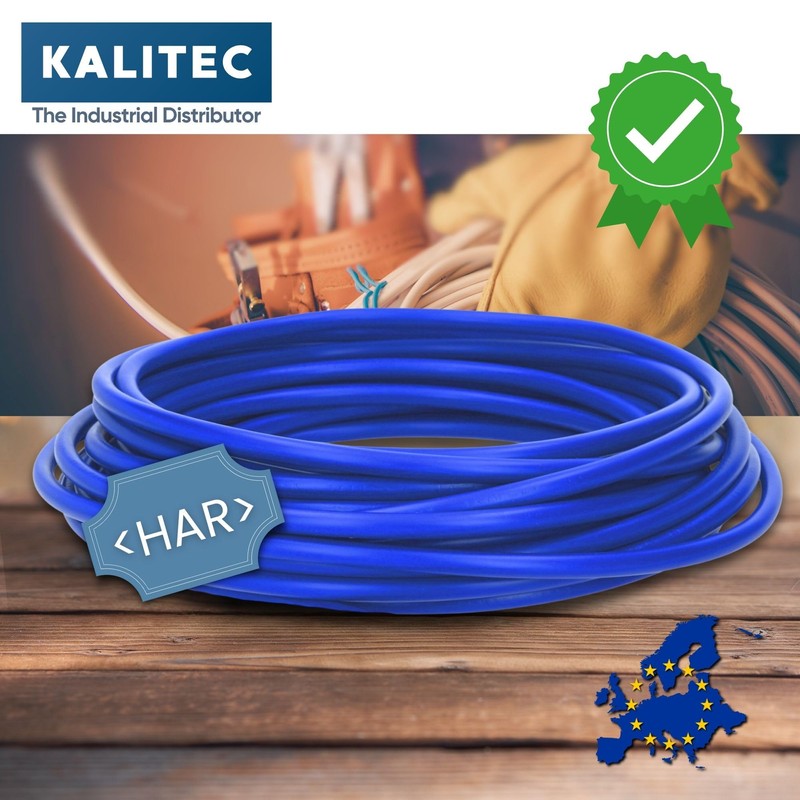 Kalitec 10 m H05V-K 1 mm² Dark Blue Wiring Cable
