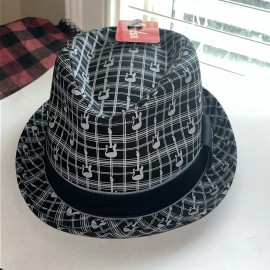 Fender Guitars Fedora Hat Unisex Size Medium Axe Plaid Strat Stratocaster New