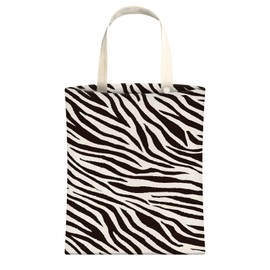 Cute Car Trash Can, Hanging Canvas Car Back Seat Organizer and Storage Bag, Funny Car Trash Bag For Travelling, Outdoor Cute Black White Zebra