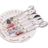 6 Pack Stainless Steel Coffee Spoon Ceramic Handle Teaspoon Sugar