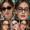 WDZAYXC Classic Rectangular Sunglasses Retro Slim Lenses Vintage Rectangle Sunglasses,