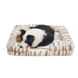 Baby beast Dog Beds,SurroundWaterproof Memonry Foam XL Big Dog Bed,Plush,Non-Slip and Egg-Crate Foam Couch Bed with Washable Remivable Cover,Khaki tiger stripe (Khaki with Irregular Markings, X-Large)