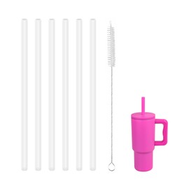 KLOWOAH Replacement Straws for Simple Modern 24 oz Tumbler with Handle,with 1 Brush (Pack of 6)