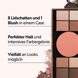 M. Asam Magic Finish Elegant Vibes Palette (8 x 0.75 g / 3 g) - Eyeshadow Palette & Blush with Integrated Mirror, Make Up with Vitamin E, Intense Colour Release & Velvety Texture for Versatile Looks