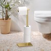 Gatco 1443B, Modern Rectangle Base Freestanding Toilet Paper Holder with