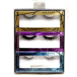 Wet n Wild Fergie Fringe Signature Faux Lashes with Glue, Tease/Glam/Bang Bang Trio Set