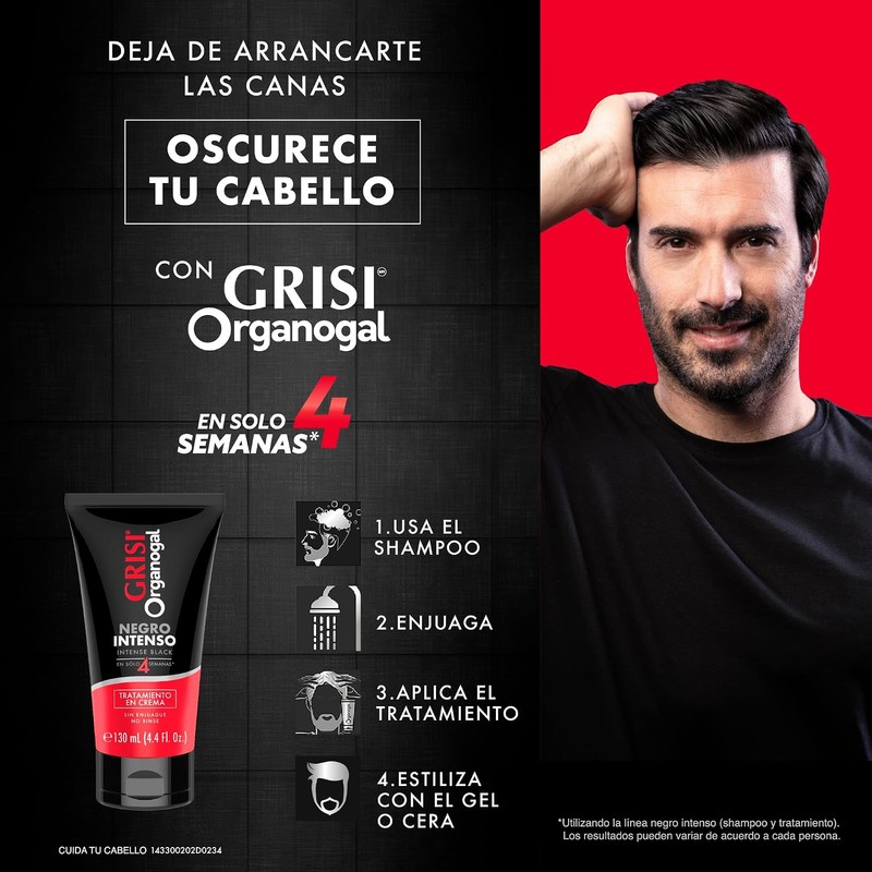 Organogal Tratamiento, color Negro Intenso, 130 ml (Paquete de 2)
