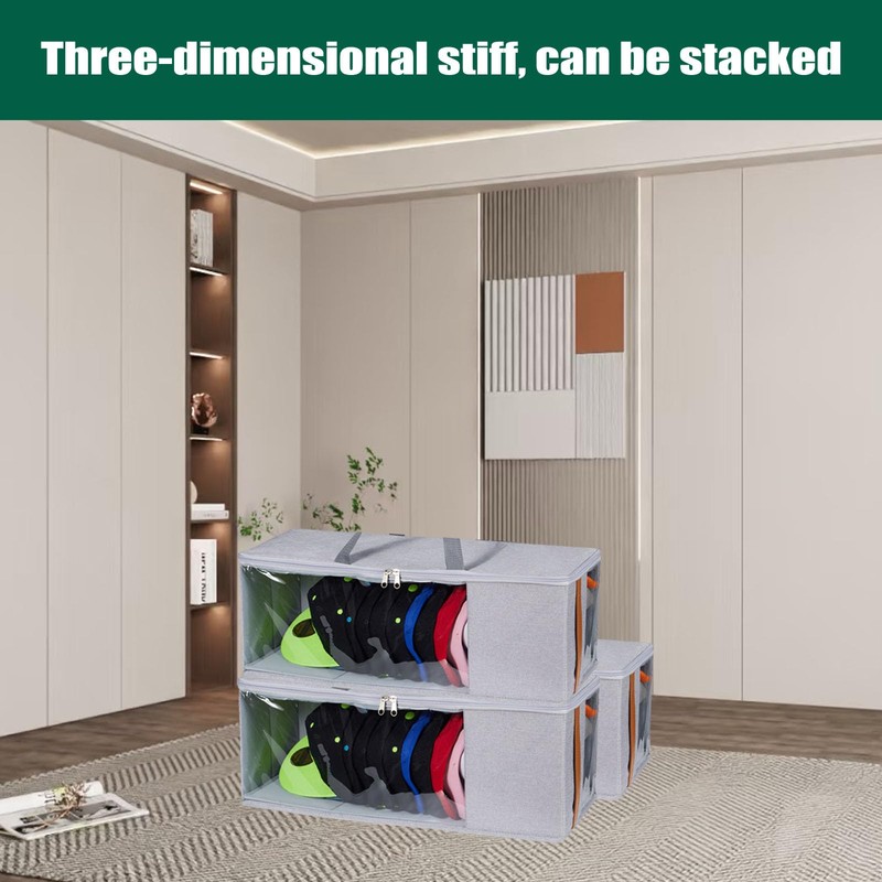 Veki Hat Organizer for Baseball Caps, Stackable Hat Storage Box,