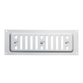 SOTECH Aluminium Ventilation Grille Lockable (260 x 90 mm, Slot Hole Oval) Ventilation Grille for Screwing on with Sliding Closure