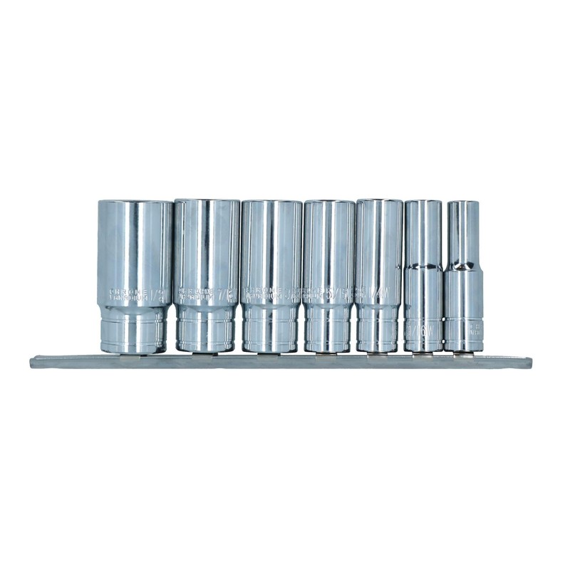 Whitworth Sockets 3/8" Drive Double Deep BSF/BSW 7pc 1/8" WW