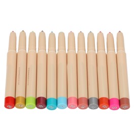 12pcs 0.03oz Eyeshadow Stick Set Women Waterproof Long Lasting Makeup Eye Shadow Pencil Cosmetics