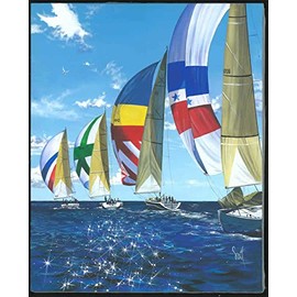 Diamond Regata 240 75b 6 Artwork Micro Fiber Cleaning Cloth Hawaii Sailboat Race