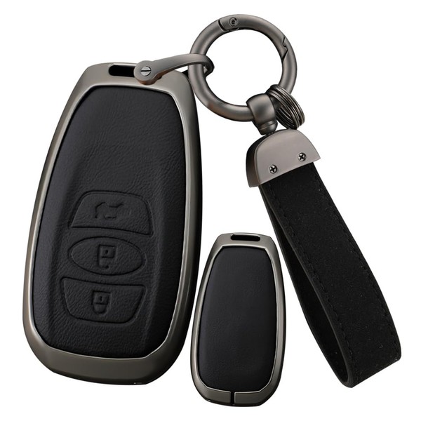 Subaru Smart Key Case, Key Holder, Alloy + Leather, Key