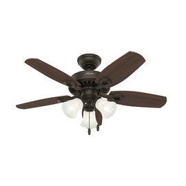 Hunter Fan Company 52107 Hunter Builder Indoor ceiling Fan with LED Light and Pull Chain Control, 42-inch, New Bronze