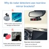 SDSACZMU Radar Detector Mount,Car Radar Detector Rearview Mirror Rod Bracket,Compatible