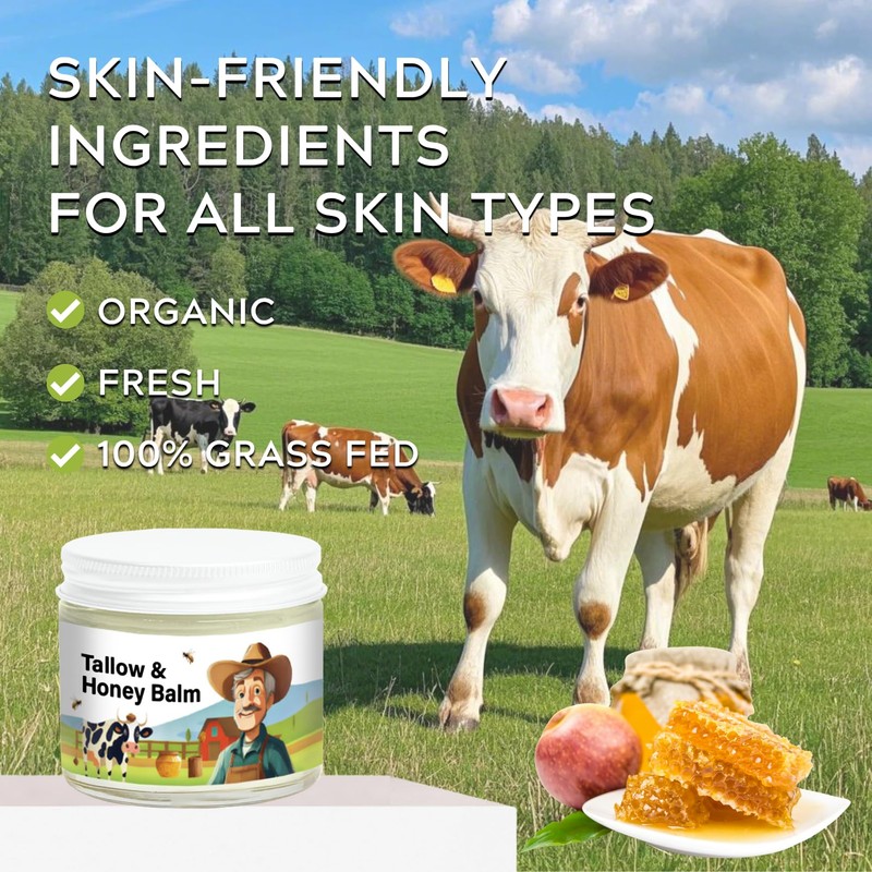 Mauiluxy Tallow and Honey Balm Handmade All Natural Grass Fed