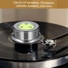 MECCANIXITY 50Hz Record Weight Stabilizer,3"x1.3" 265g Aluminum Vinyl Clamp with