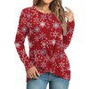 HOTGIFT Womens Winter Tops Christmas Tunics Casual Plus Sized Shirts