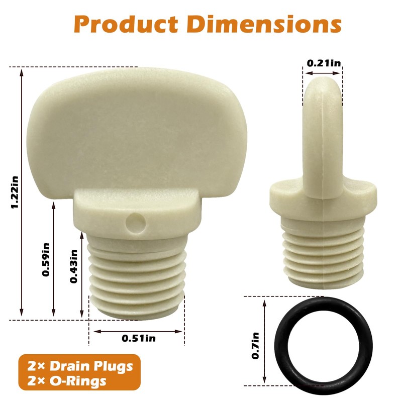 071131-192115 Replacement for Whisperflo and Intelliflo Pool Pump Parts Drain