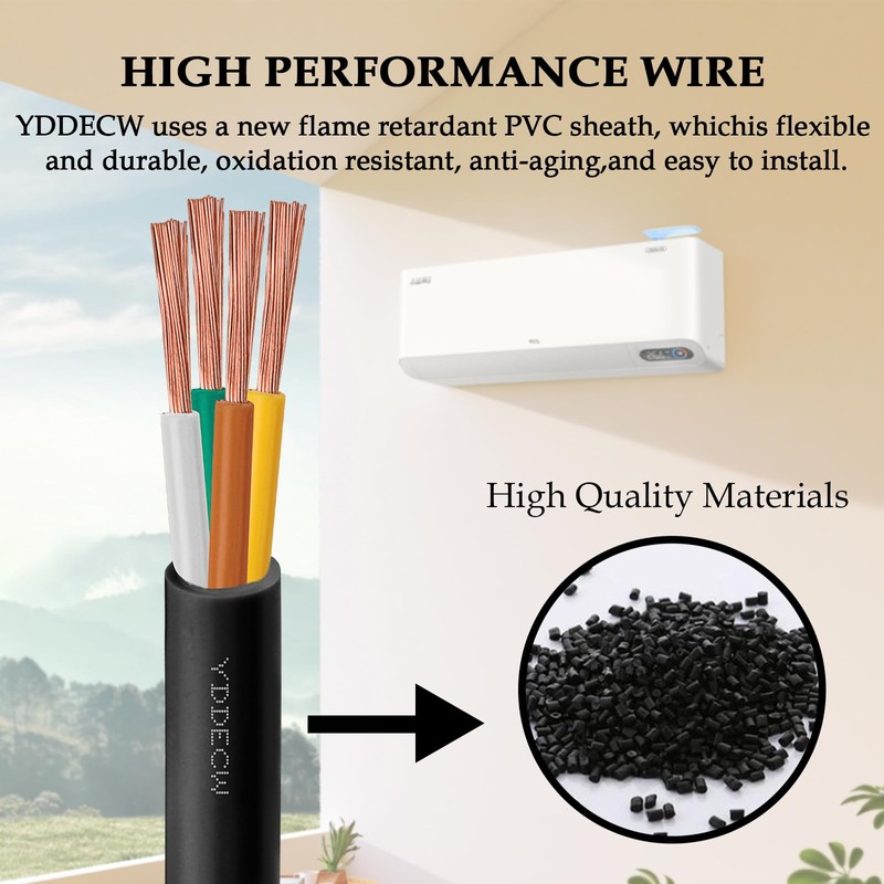 14/4 Mini Split Wire 150FT - YDDECW Weatherproof 14 AWG