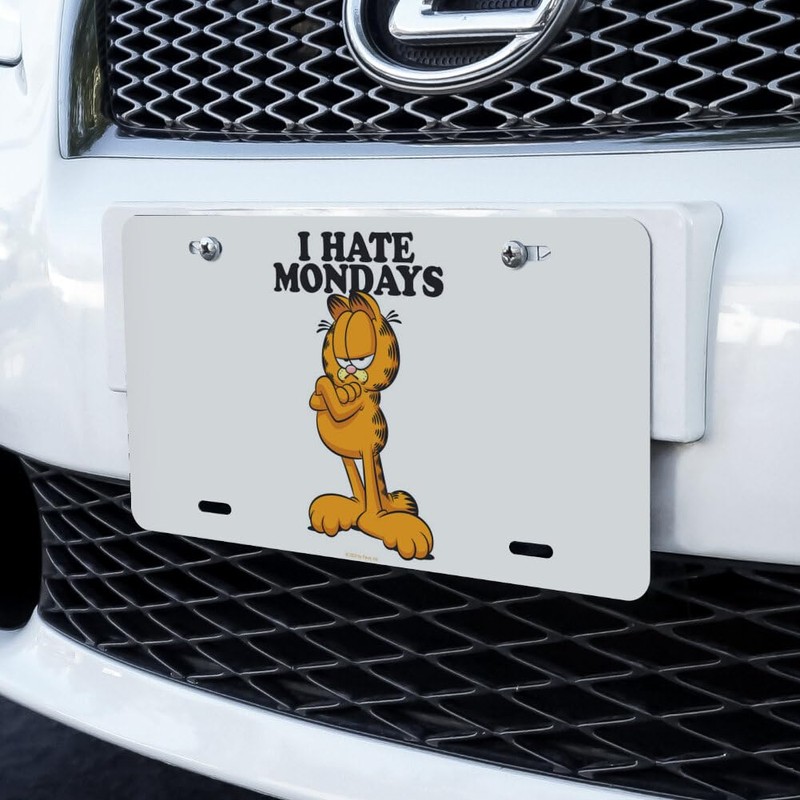 Garfield I Hate Mondays Novelty Metal Vanity Tag License Plate
