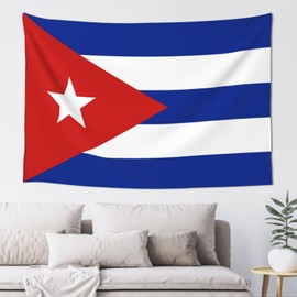 JUHIOPOI Cuba Flag Tapestry Wall Decoration, Art Tapestries Wall Hanging, Banner Wall Tapestry For Dorm Bedroom Living Room College Dorm Home Decor (24" x 42", Cuba)
