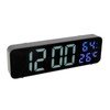 LED 9.1in Mirror Clock Multifunctional Digital Alarm Date Humidity Clock